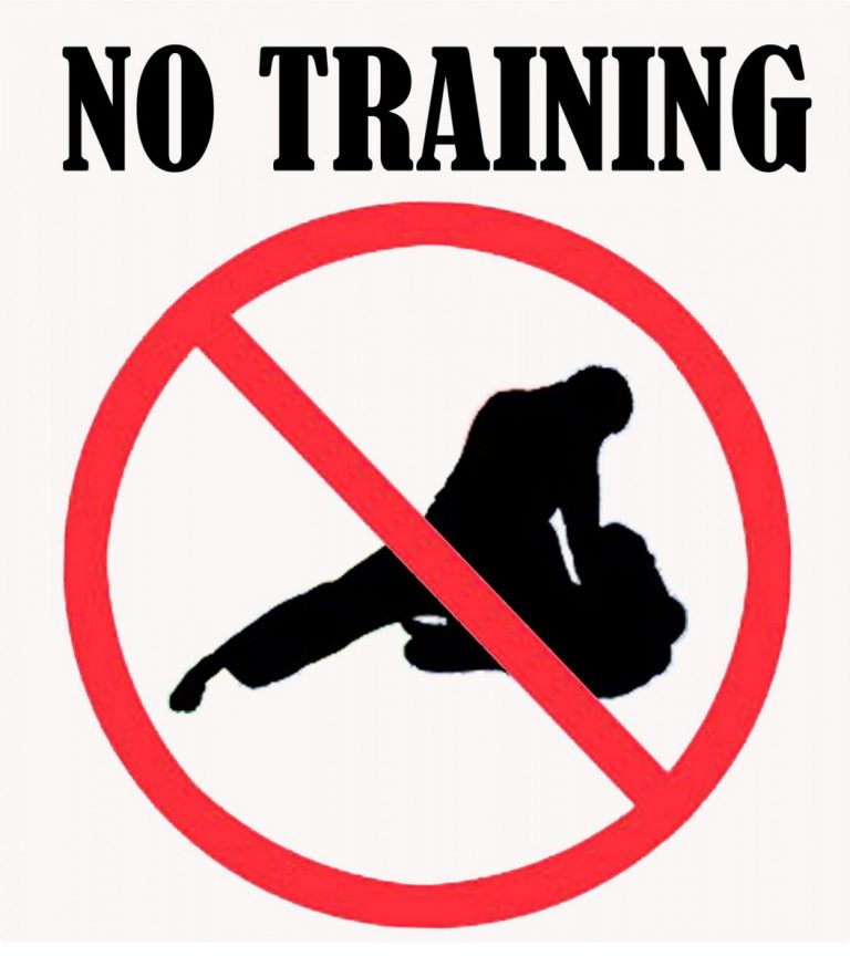 Geen training op vrijdag 31 mei 2019